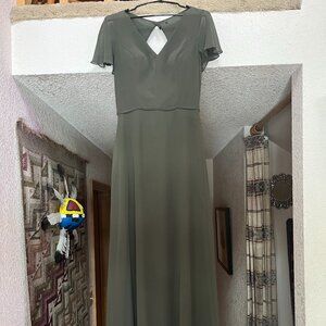 Olive Green Bridesmaids Dress